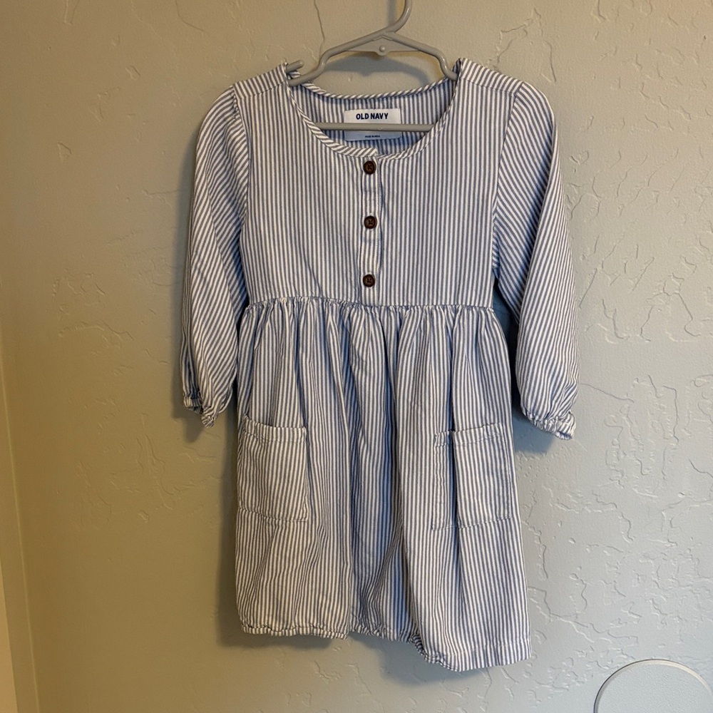 💛 2 for $5 * Old Navy Kids Dress with Blue Stripes